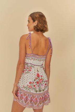 Vestido Curto Estampado Beleza Romântica