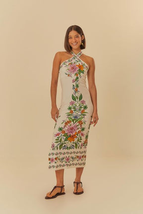 Vestido Midi Estampado Delicadeza De Fruta