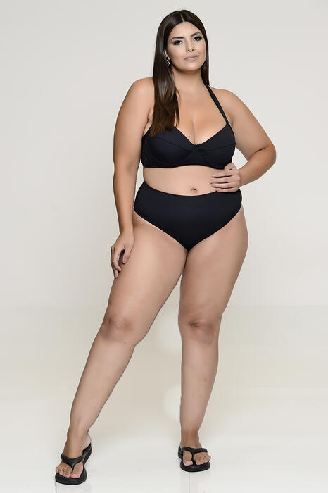 Biquíni Plus Size Top Sem Bojo e Calcinha Fio