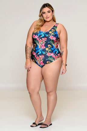 Maiô Plus Size Clássico Azul Marinho