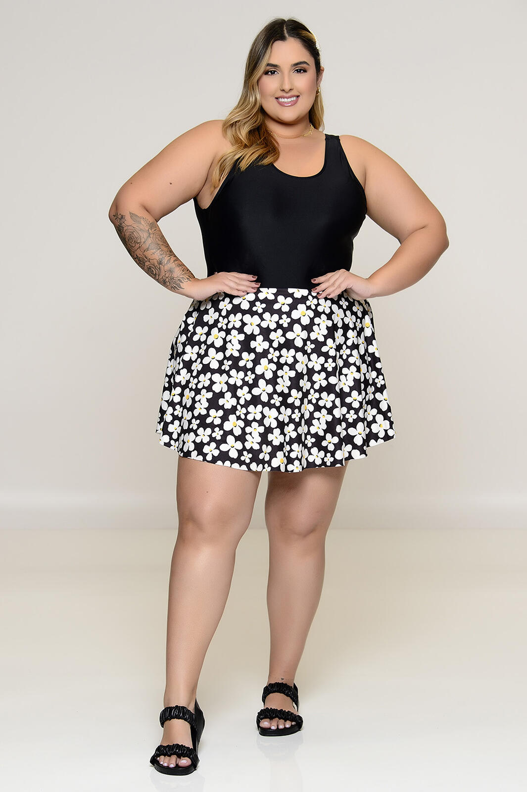 Maiô Plus Size Com Saída Acoplada Jasmin do Caribe