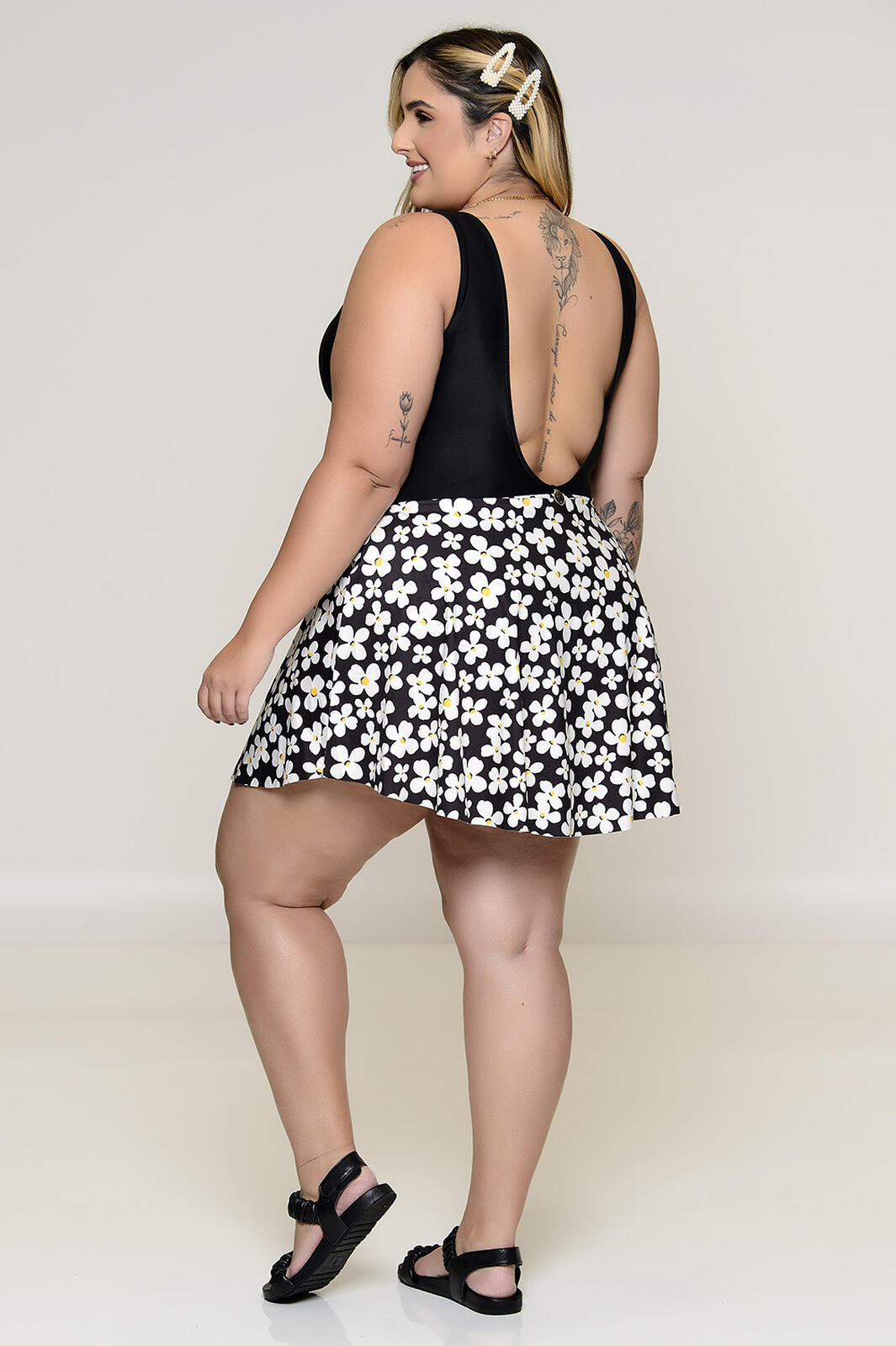 Maiô Plus Size Com Saída Acoplada Jasmin do Caribe