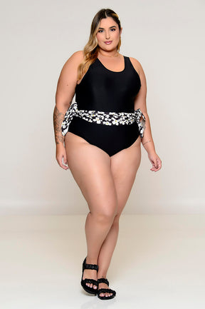 Maiô Plus Size Com Saída Acoplada Jasmin do Caribe