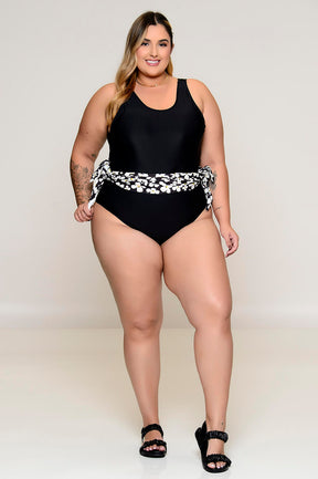 Maiô Plus Size Com Saída Acoplada Jasmin do Caribe