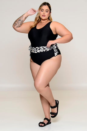 Maiô Plus Size Com Saída Acoplada Jasmin do Caribe