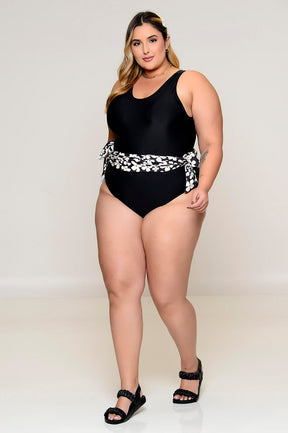 Maiô Plus Size Com Saída Acoplada Jasmin do Caribe