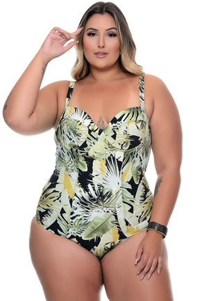 Maiô Plus Size Estampado Zero Barriga