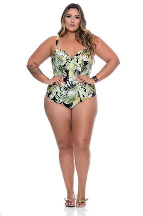 Maiô Plus Size Estampado Zero Barriga